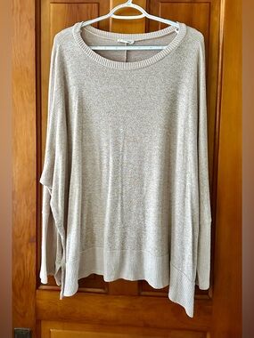 First Love Cream Boatneck Lightweight Sweater